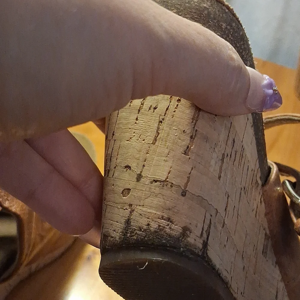 Sofft Women’s Brown Leather-Look Strappy Wedge Sandals 7.5 - Picture 14 of 17